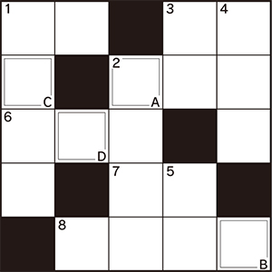 クロスワードパズル枠の画像