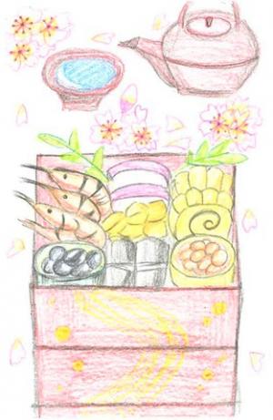 252_和食の行事といえば、お正月だと思いました。また、おせちの中の食べ物1つ1つに意味があり、これからも続いてほしい行事だと思い描きました。画像
