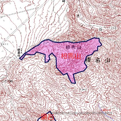 相馬山位置図　相馬山（榛名山）の南面を中心とした地域　高崎市