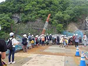 吾妻コース　八ッ場発電所建設現場写真1