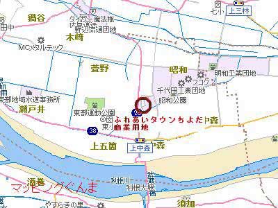 ふれあいタウンちよだ商業用地位置図の画像