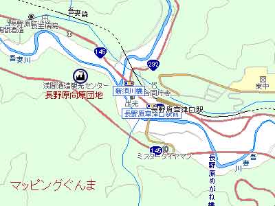 長野原向原団地位置図画像