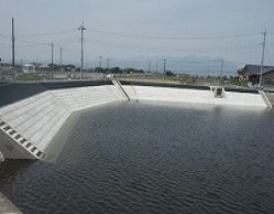 改修した農業用ため池（西堤沼地区）の写真