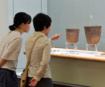 特集「平成29年新指定国宝・重要文化財」で展示された下宿遺跡出土品の写真