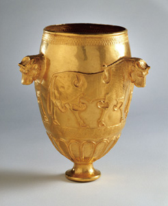 牡牛装飾脚杯（金曜日） イラン北西部 前12-前11世紀の画像