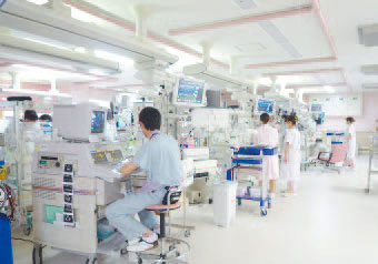 県立小児医療センター（渋川市）の新生児集中治療室（NICU）の画像