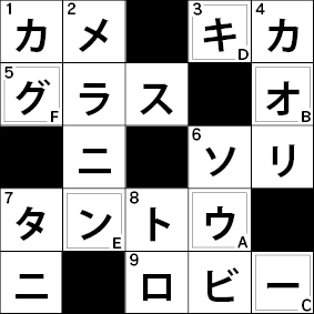 クロスワードパズルの答え画像