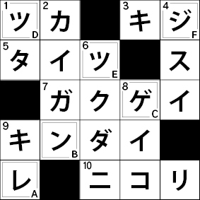 クロスワードパズルの答え画像