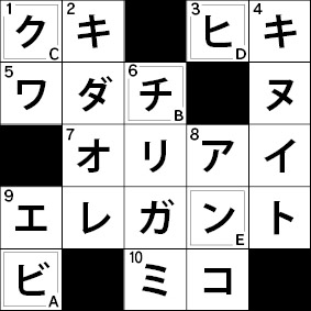 クロスワードパズル（7月号の答え）画像