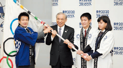 昨年度行われた東京2020オリンピック・パラリンピックフラッグ歓迎イベントの写真