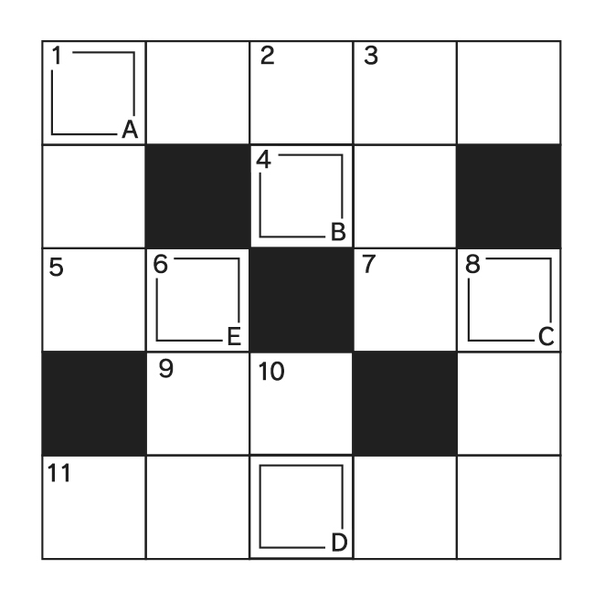 クロスワードパズルの解答欄の画像