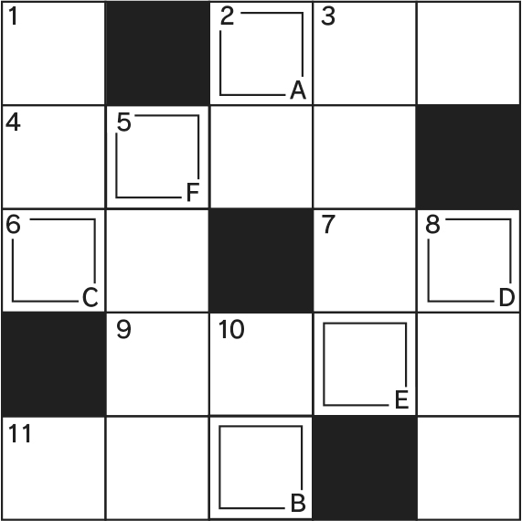 クロスワードパズルの回答欄の画像