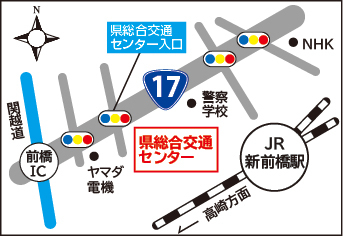 県総合交通センターの地図画像