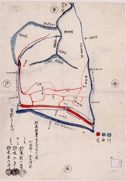 第十九大区六小区利根郡奈女沢村字限図の画像