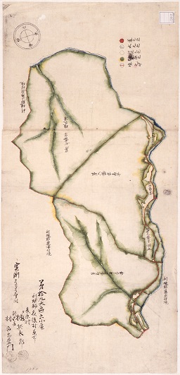 第拾九大区六小区利根郡夜後村字限図の画像