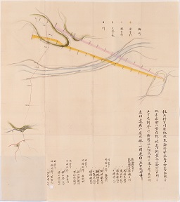 川原地境界論所絵図の画像