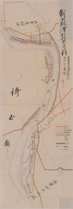 新田郡沢野村大字古戸村官有荒蕪地各出願地之区域及附近之略図の画像