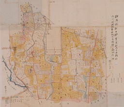 群馬県新田郡宝泉村大字中根村外二ケ村耕地整理地区及之ニ隣接スル土地現形図の画像