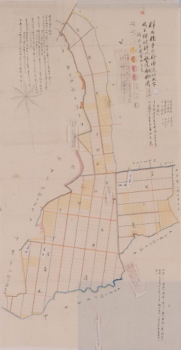 群馬県多野郡神流村大字岡之郷村耕地整理予定図の画像