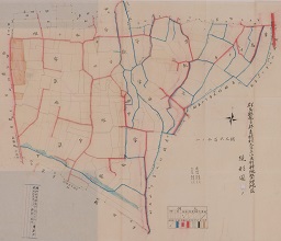 群馬県勢多郡南橘村大字上小出村耕地整理地区現形図