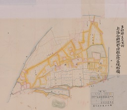 多野郡美土里村上落合耕地整理組合地区現形図の画像