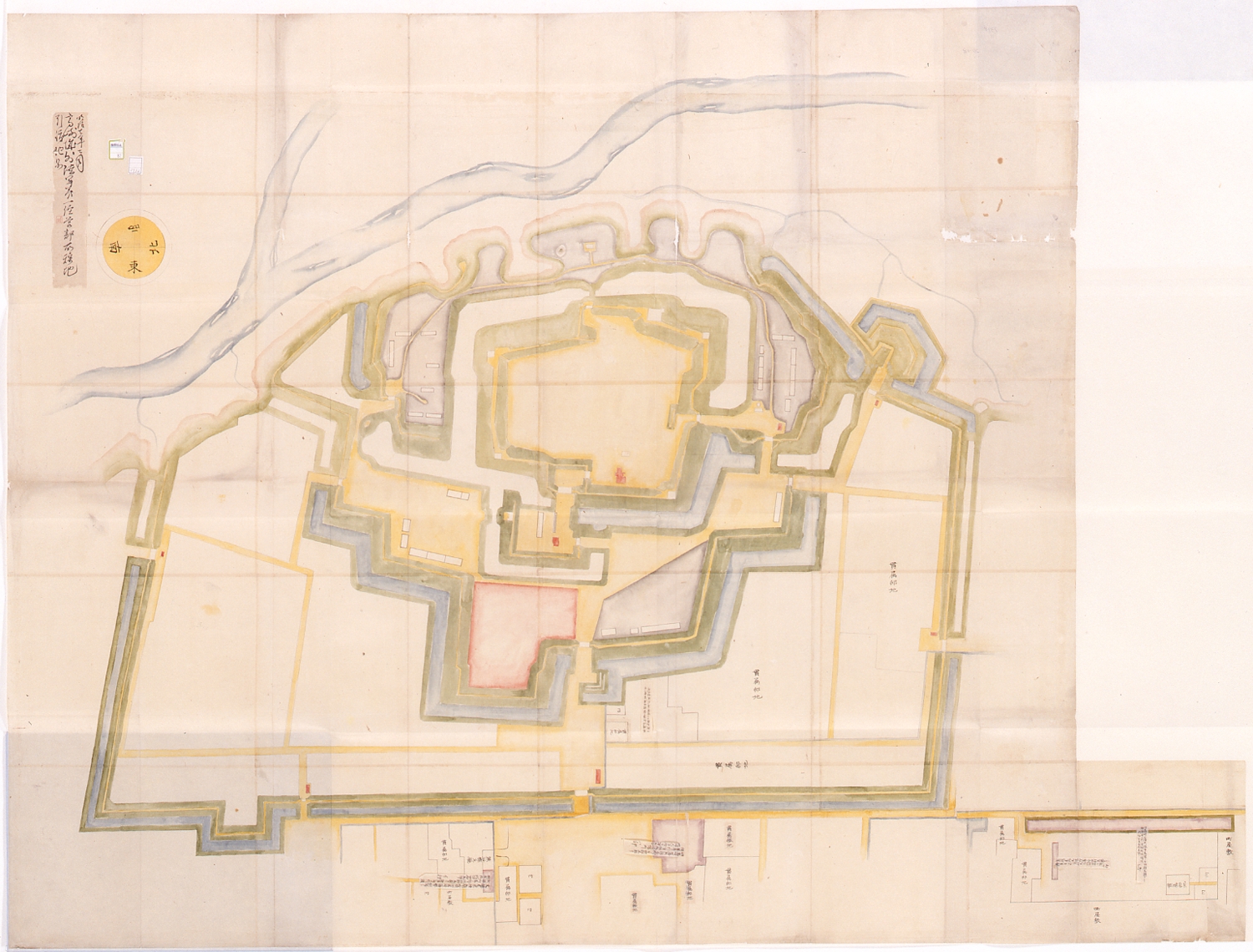 高崎城外陸軍第一経営部所轄地引渡地図の画像