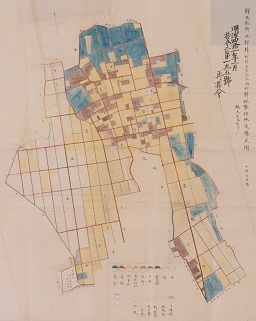 群馬県新田郡綿打村大字上江田村耕地整理地区予定図の画像