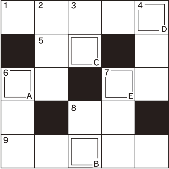 クロスワードパズル枠の画像