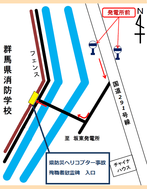 バス停からの経路図の画像
