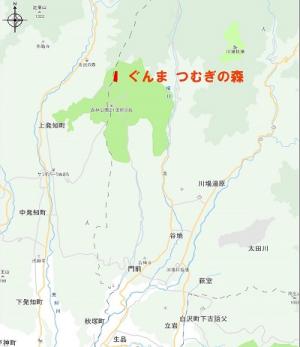 ぐんまつむぎの森位置図画像 ぐんま つむぎの森の位置図