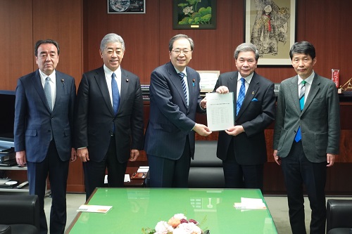 写真：国土交通大臣訪問の様子