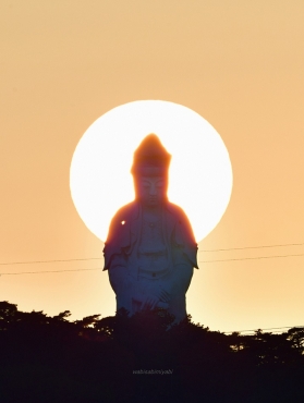 入賞「高崎観音夕景」の写真