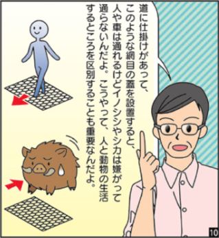 野生動物による農作物被害対策１０コマ画像