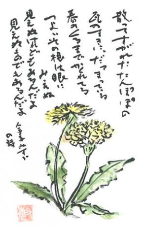 395_金子みすゞの詩「星とたんぽぽ」画像