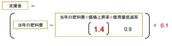 本県の支援金計算式の画像