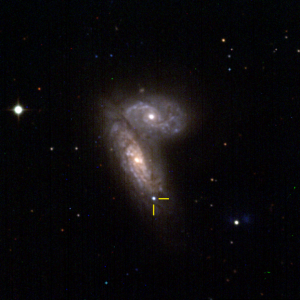 NGC4568に現れた超新星の写真