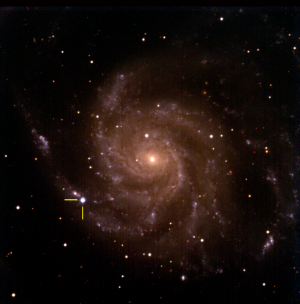 M101銀河に現れた超新星の写真