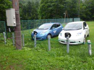 低公害車（電気自動車）の写真