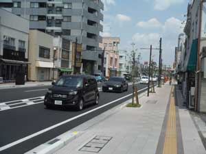 部長表彰.（一）飯玉本町線の歩道整備の写真