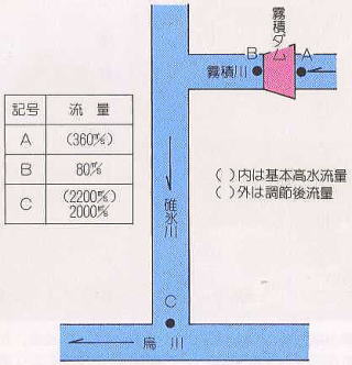 霧積ダム流量配分図