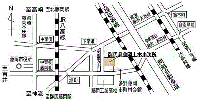 群馬県藤岡土木事務所地図画像