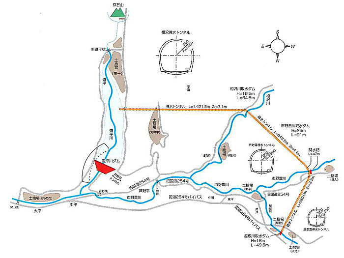 道平川ダム取水ダム画像