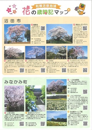 パンフレット「利根沼田地域 花の歳時記マップ」の写真
