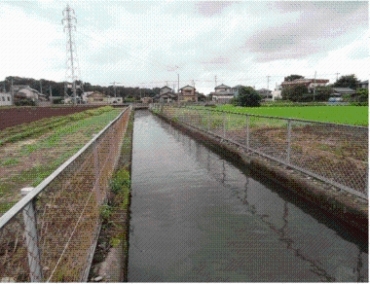 水路の現況の写真