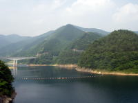 梅田湖上流の水源かん養保安林