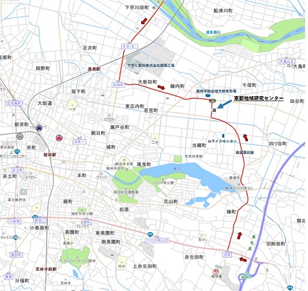 東部地域研究センターの地図のイメージ画像