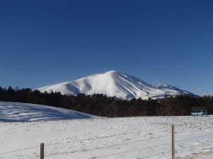 冬の浅間山の写真