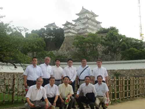 写真：姫路城の調査の様子