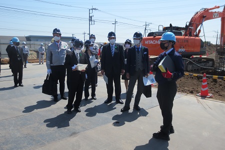 高崎北警察署（仮称）建設現場での調査の写真