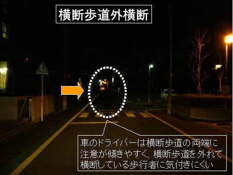 横断歩道外横断の危険の画像2